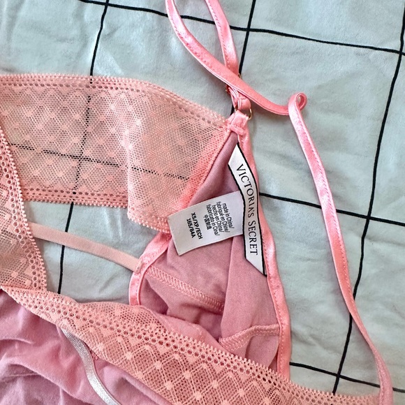Victoria's Secret Pink Lace Trim Chemise - Picture 4 of 5